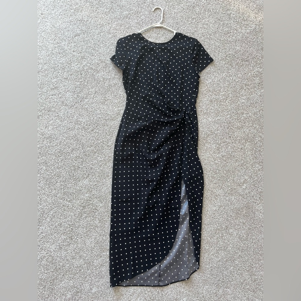 Something Navy Nordstrom Short Sleeve Dress with Side Slit, Size Medium